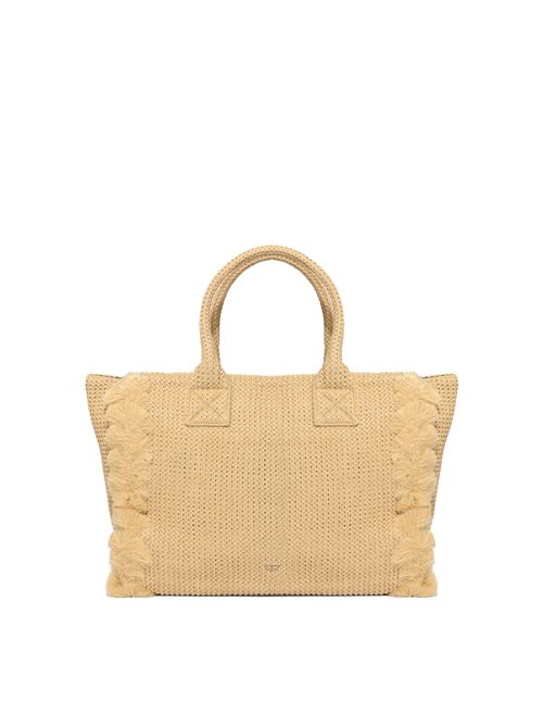 Borsa shopper media Beach in rafia con logo e nappine PINKO | 106673 A39YHZ3Q